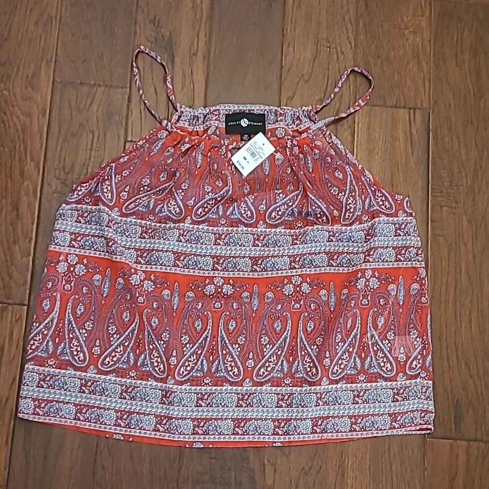 NWT Ashley Stewart women's spaghetti strap, semi-sheer top size 2X